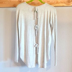 Aerie gray open back sweater